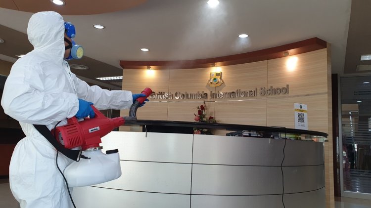 พ่นฆ่าเชื้อโรงเรียนนานาชาติบริติชโคลัมเบีย
